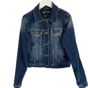 SUKO JEANS Blue Denim Jacket size medium